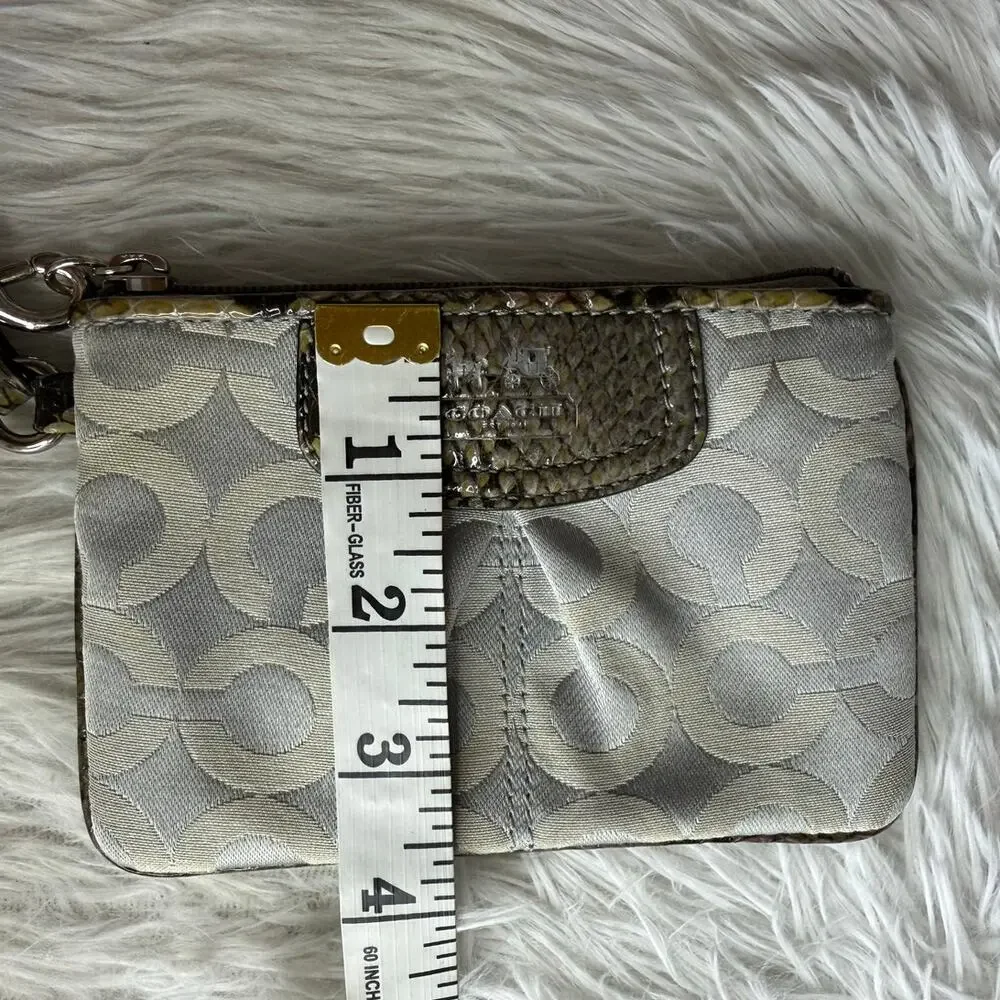 COACH Signature Animal Print Canvas Wristlet